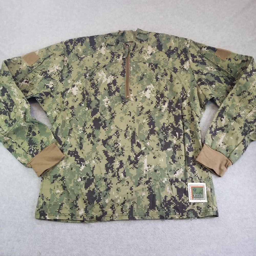 US Navy Inclement Weather Combat Shirt Large Type III Woodland NWU FROG Devgru